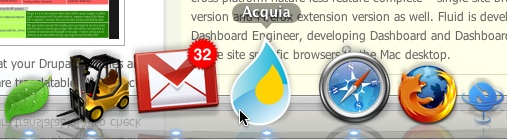 Fluid site specific browsers for Acquia and Gmail
